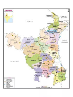 Haryana Map PDF