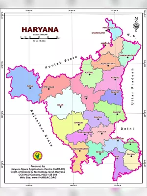 Haryana Geographic Map