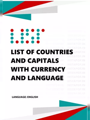 All Country Names List with Capital PDF