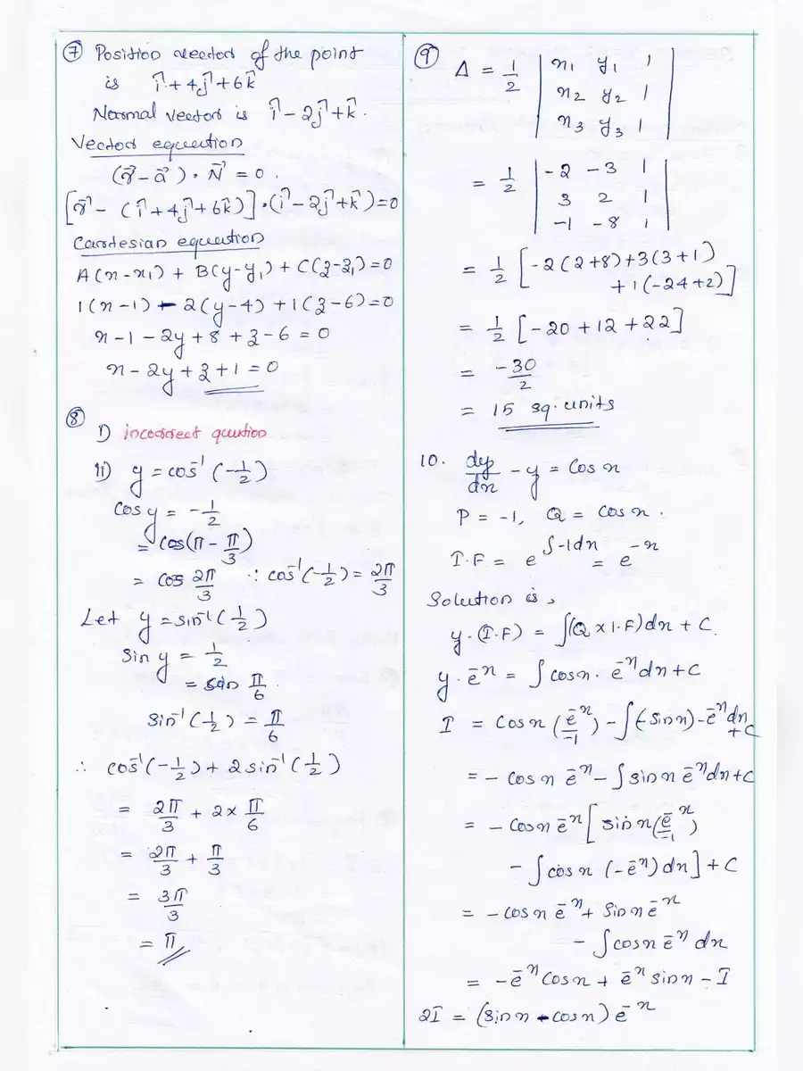 2nd Page of Plus Two Maths Previous Year Question Papers and Answers PDF