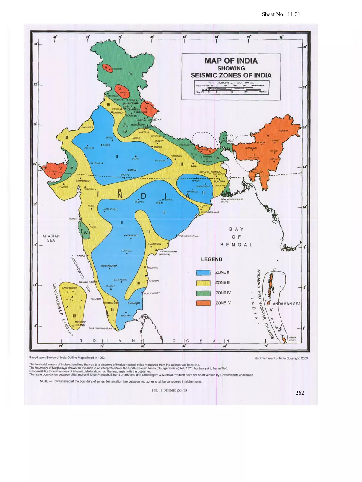 Seismic Zone Map India