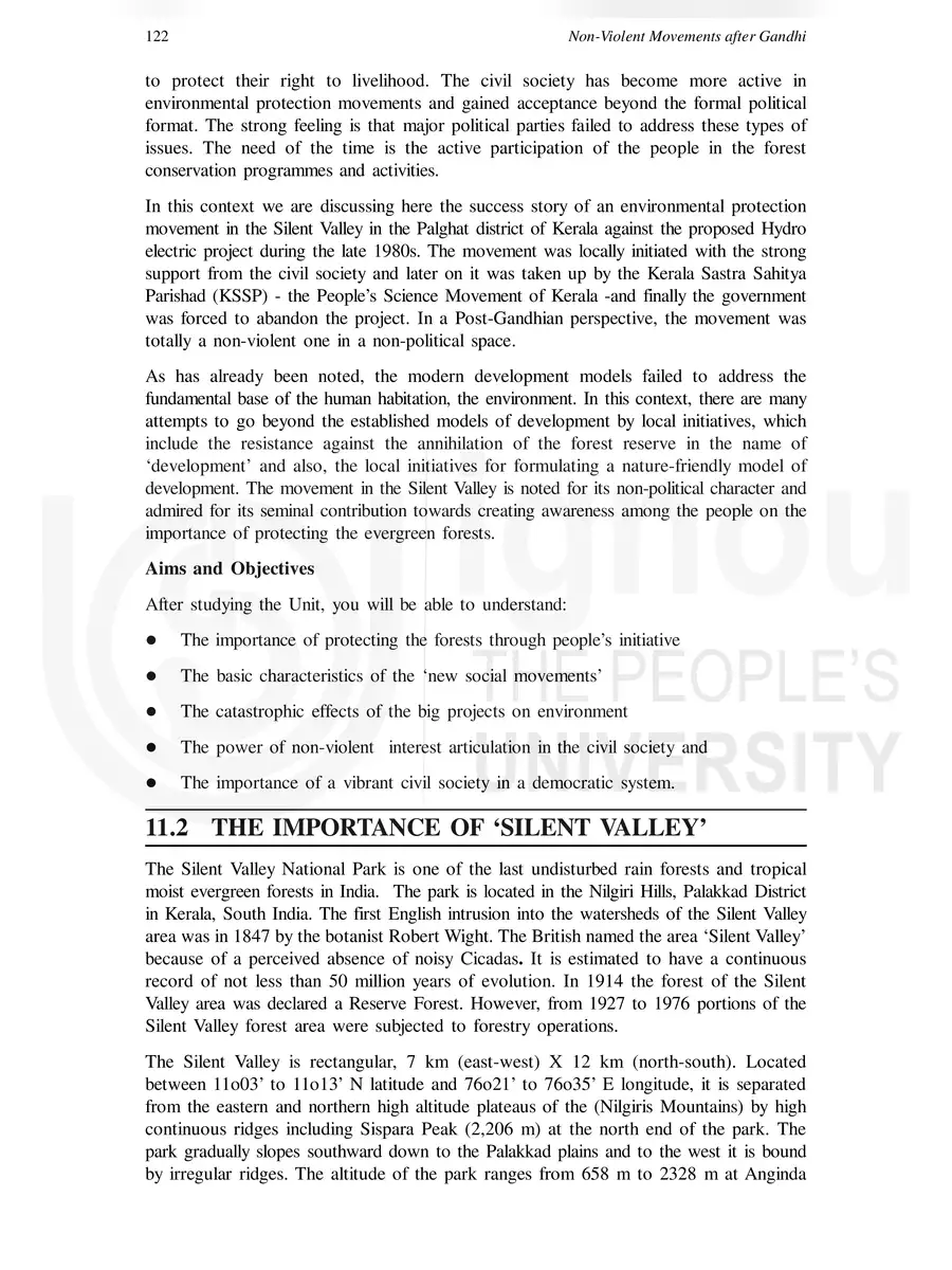 2nd Page of Silent Valley Movement PDF