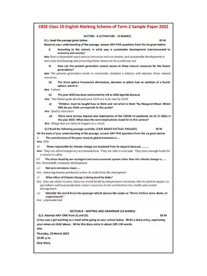 9th Class English Question Paper 2022