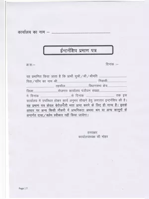 Berojgari Bhatta Internship Declaration Form 2023 Hindi