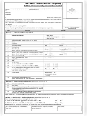 NPS Withdrawal Form