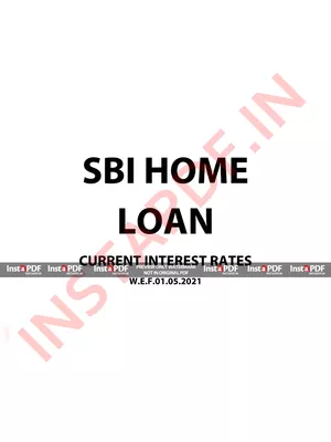 SBI Home Loan Interest Rates 2022 PDF