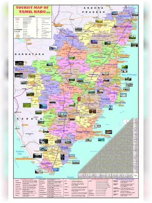 Tamil Nadu Tourist Map