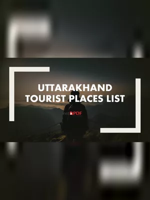 Uttarakhand Tourist Place List PDF
