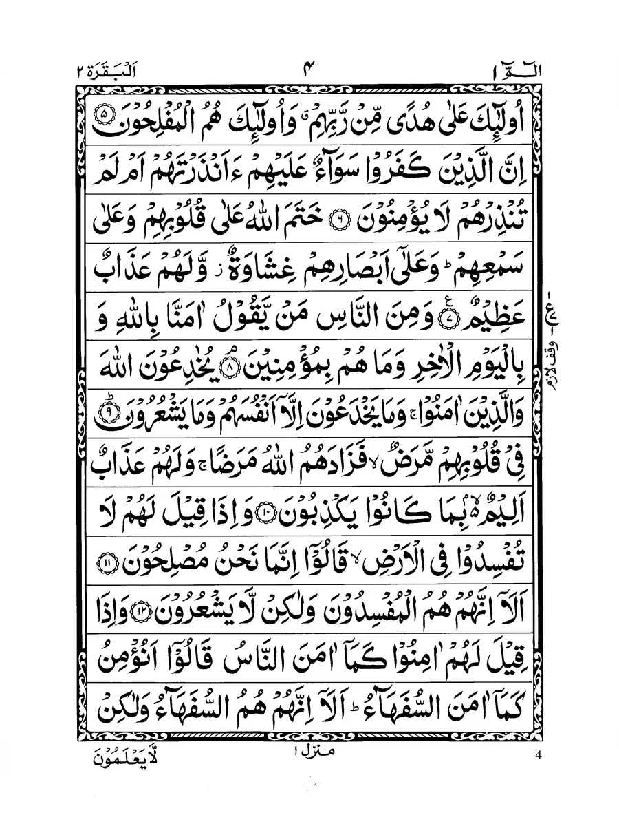 2nd Page of Alif Laam Meem Surah PDF