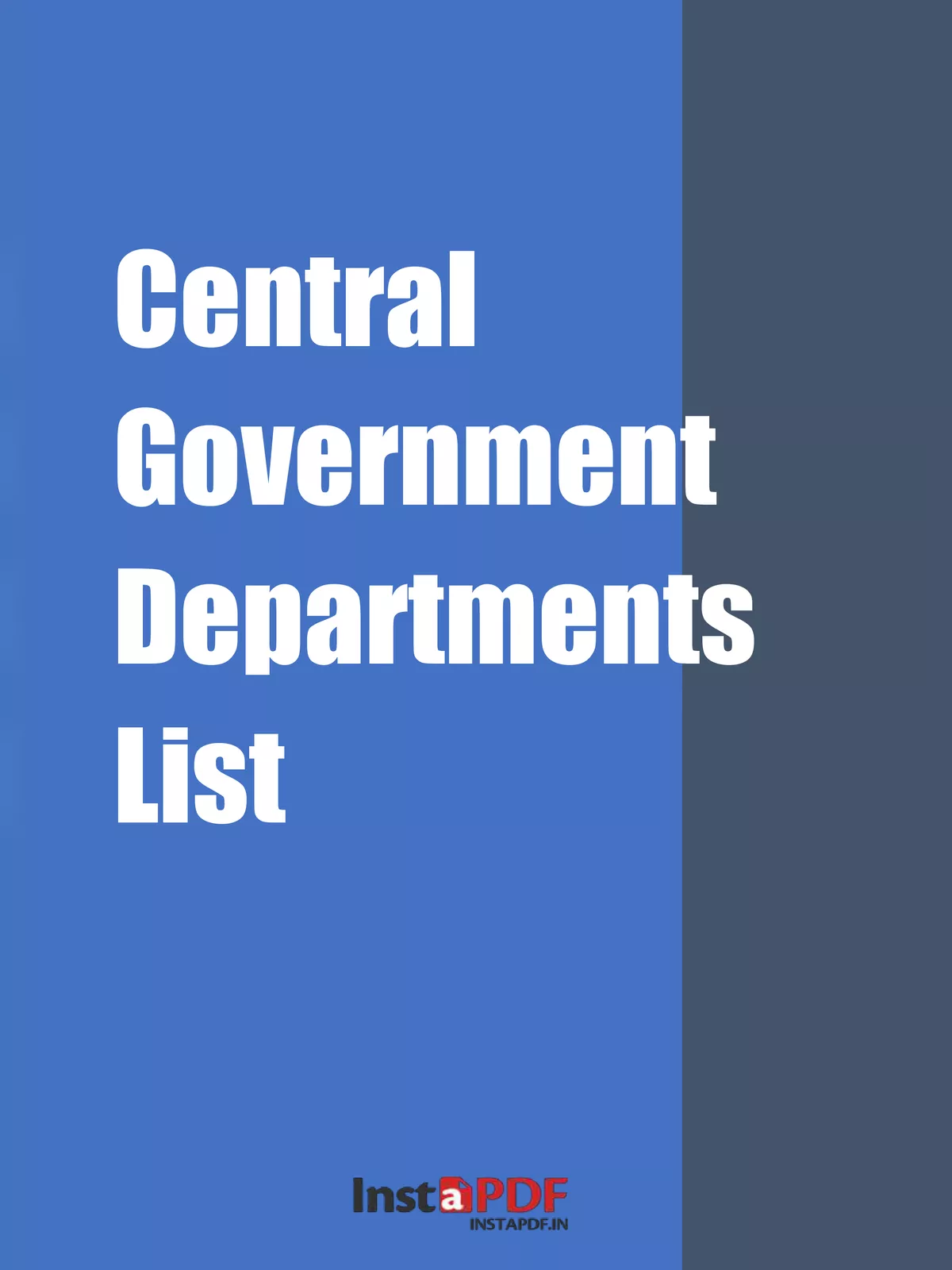 Central Government Departments List