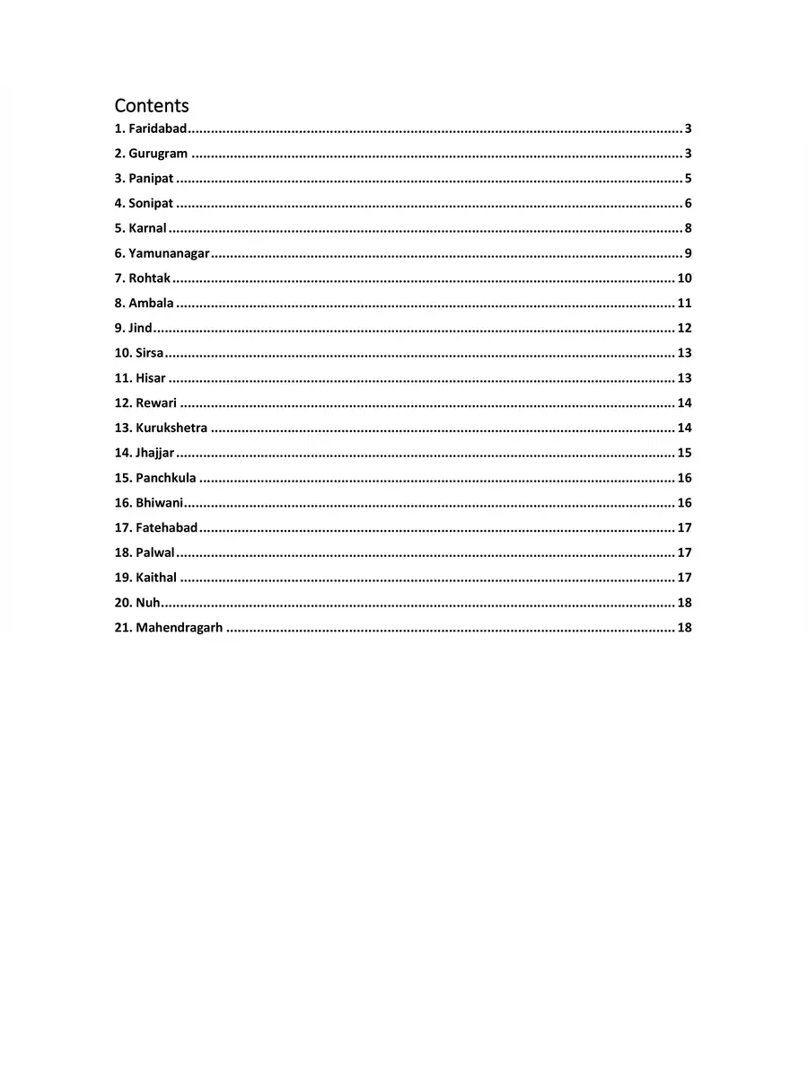 2nd Page of Haryana Industries List 2024 PDF