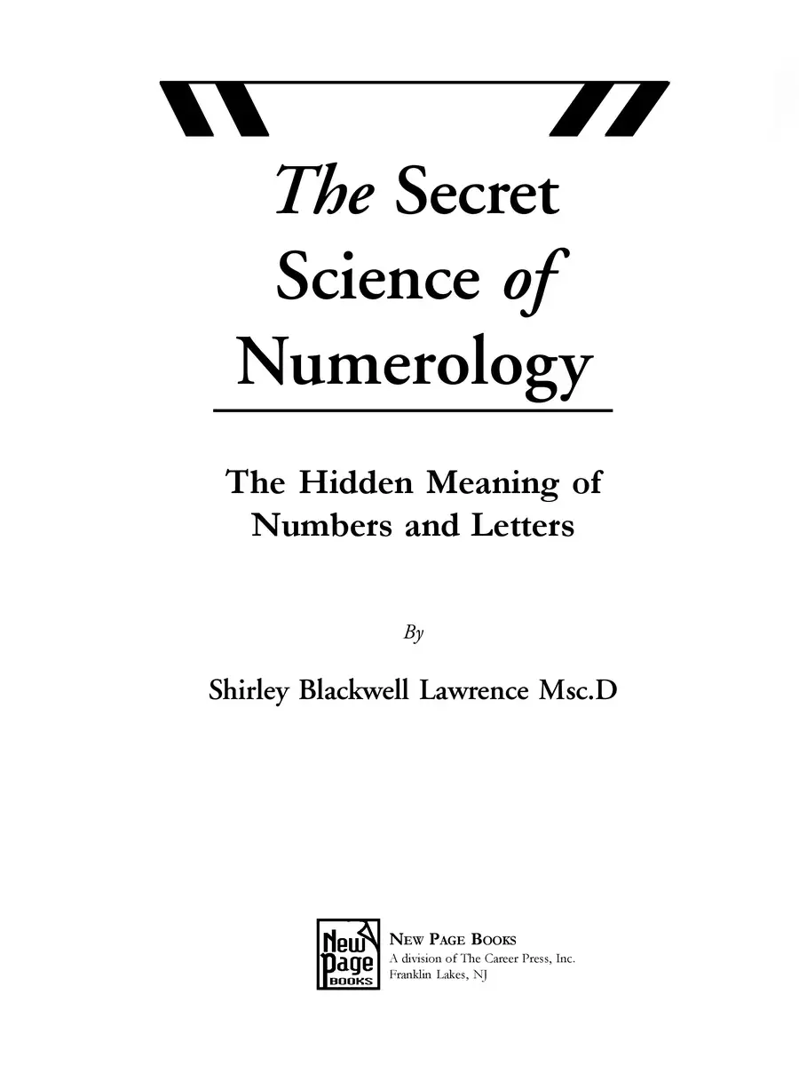 2nd Page of Numerology Book PDF