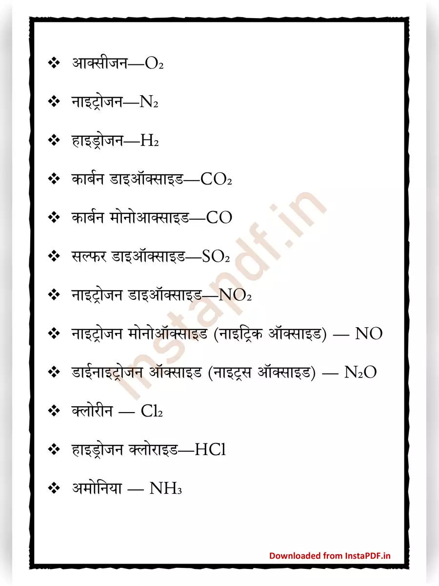 2nd Page of रासायनिक सूत्र – Rasayanik Sutra (Chemical Formulas) PDF