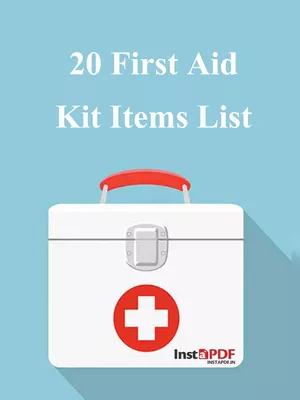 20 First Aid Kit Items List