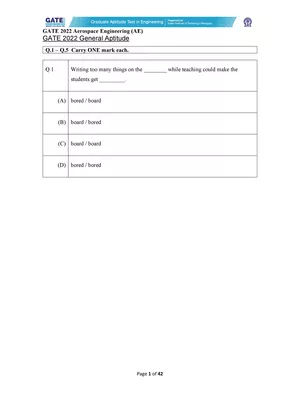 GATE 2022 Question Paper with Solution