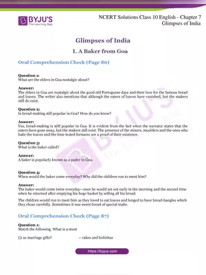 Glimpses of India Question and Answer