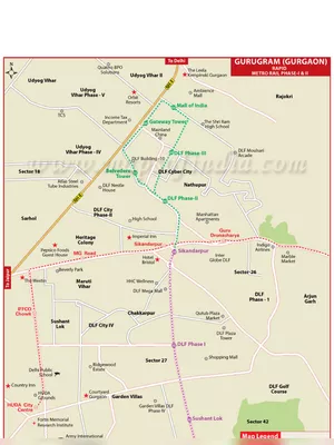 Gurgram Rapid Metro Map