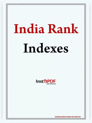 India Rank in Different Indexes 2022