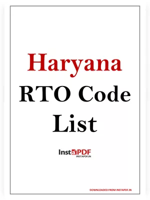 Haryana RTO Code List