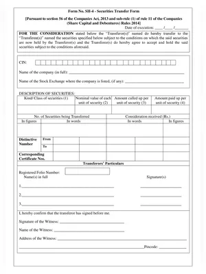Share Transfer Form