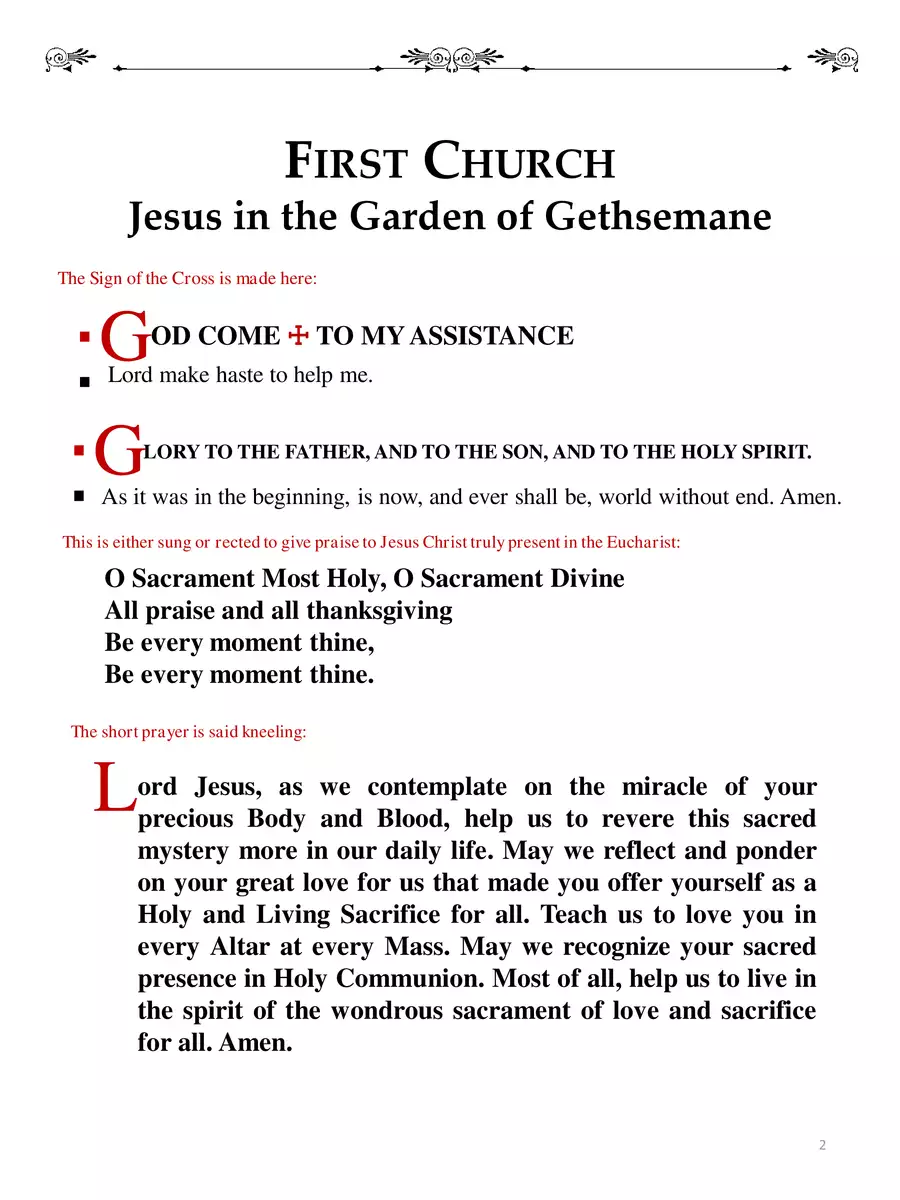2nd Page of Visita Iglesia Prayer Guide PDF