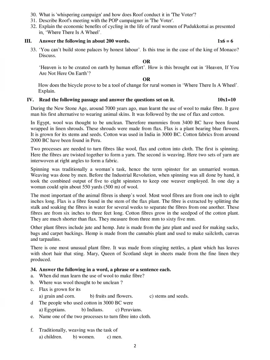 2nd Page of 2nd PUC Question Papers with Answers 2022 PDF