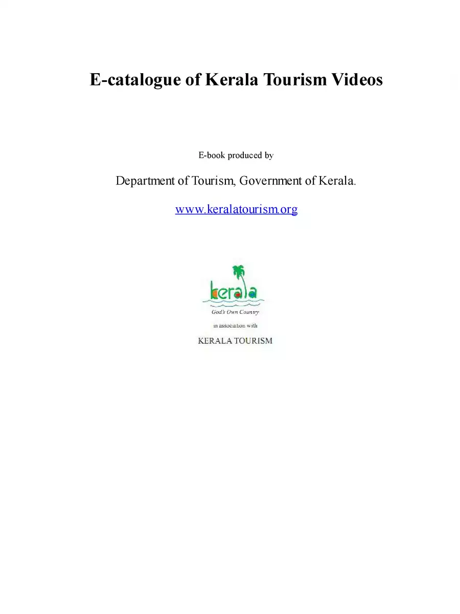 2nd Page of Kerala Tourism Brochure PDF