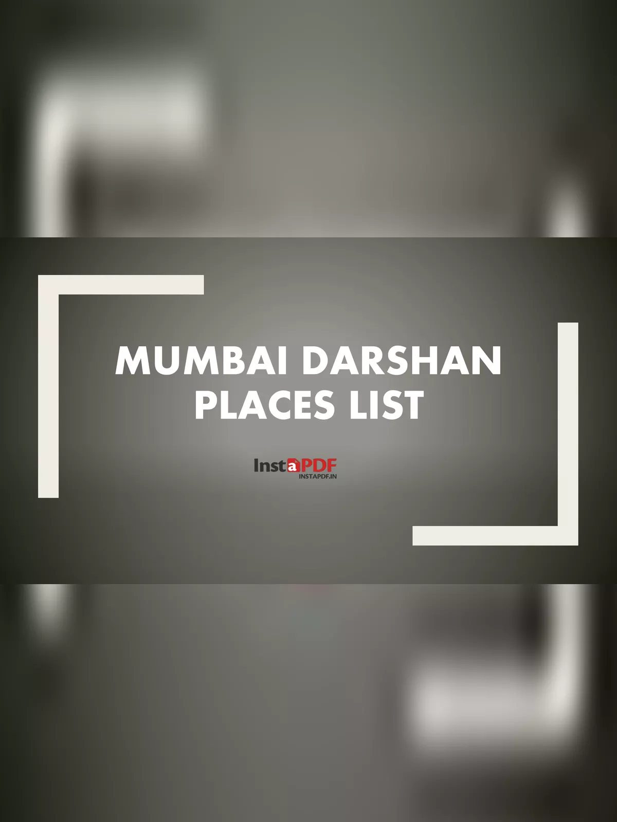 Mumbai Darshan Places List