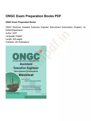 ONGC Exam Preparation Books