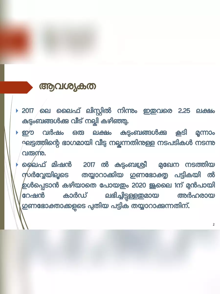 2nd Page of www.life2020.kerala.gov.in List (Kerala Life Mission List 2024) PDF