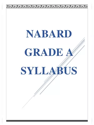 NABARD Grade A Syllabus