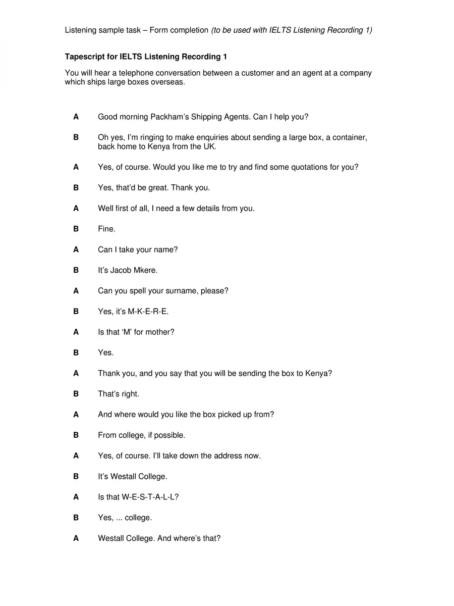 2nd Page of IELTS Exam Paper PDF