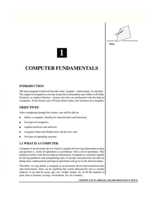 Computer Fundamentals Notes