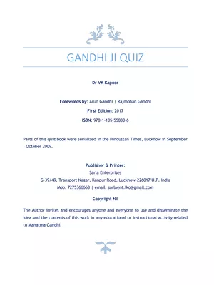 Gandhi Quiz