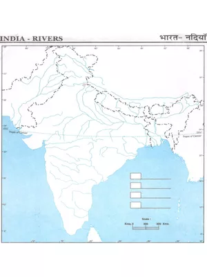 India River Map Outline