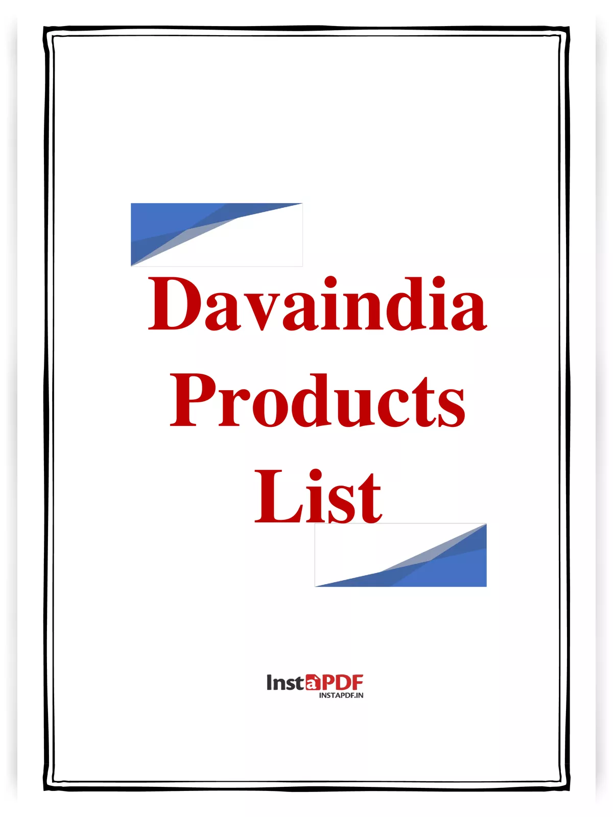 Davaindia Products List