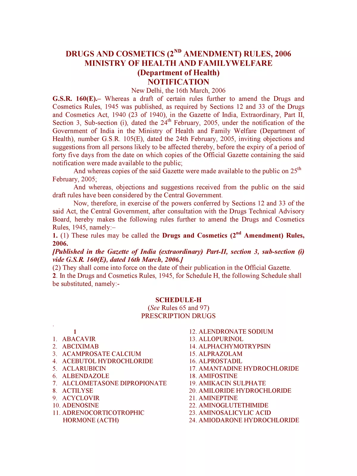 Schedule H Drug List PDF InstaPDF