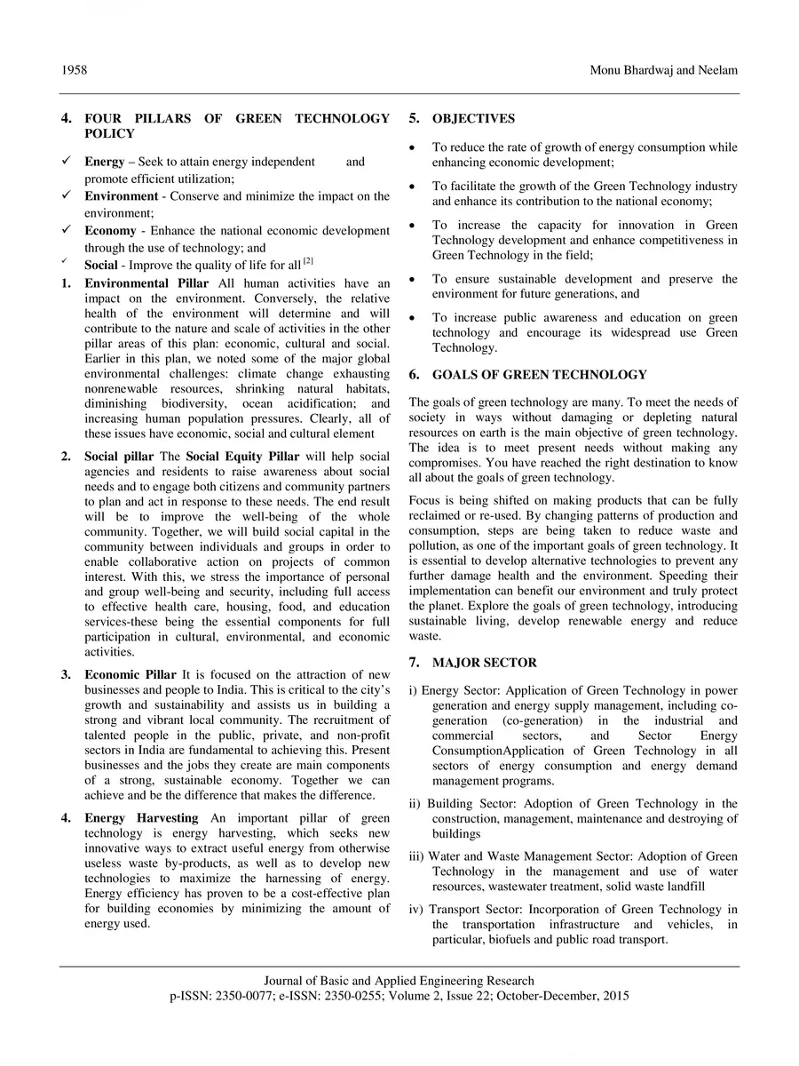 2nd Page of Advantages of Green Technology PDF