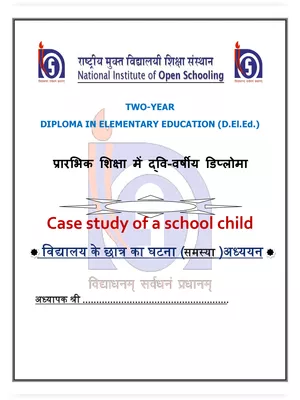 Case Study Of A School Child Hindi