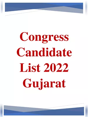 Congress Candidate List 2022 Gujarat