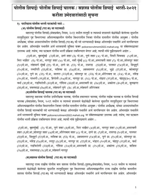 Maharashtra Police Bharti 2022 Notification