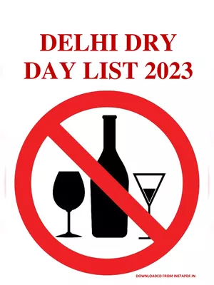 Dry Day in Delhi 2023 List