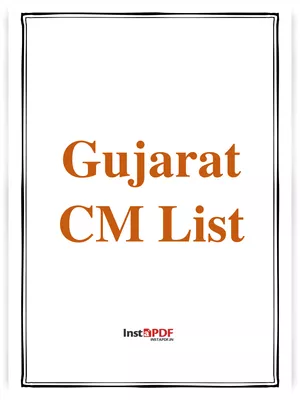Gujarat CM List