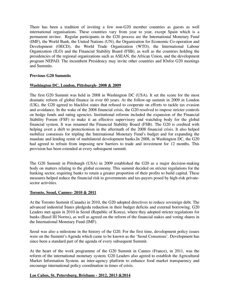 2nd Page of List of G20 Countries PDF