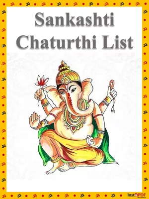 Sankashti Chaturthi 2023 List