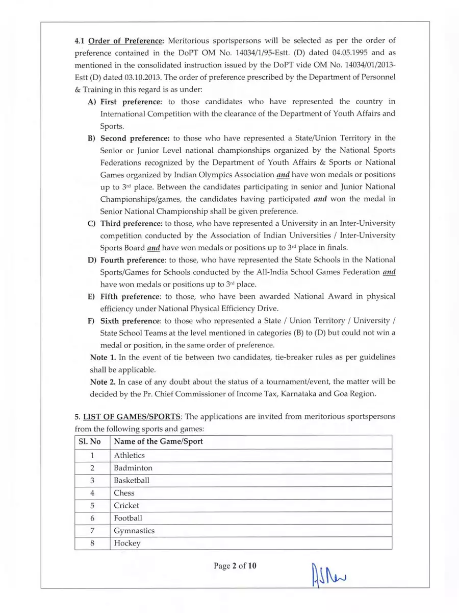 2nd Page of Income Tax Recruitment 2023 Notification PDF