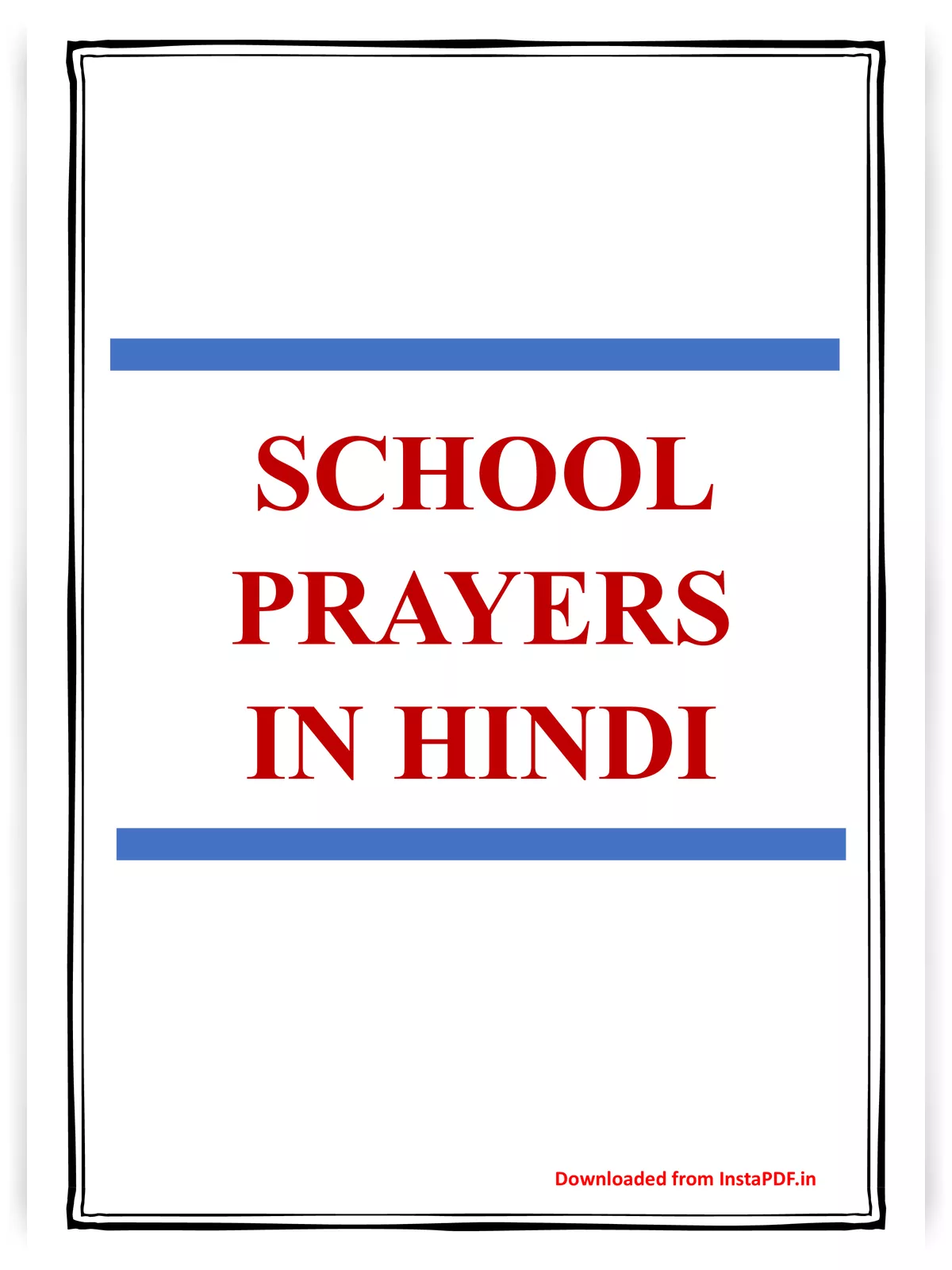 School Prayer Hindi
