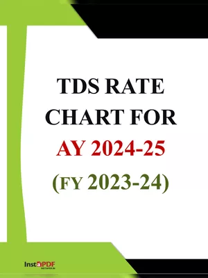 TDS Rate Chart FY 2023-24