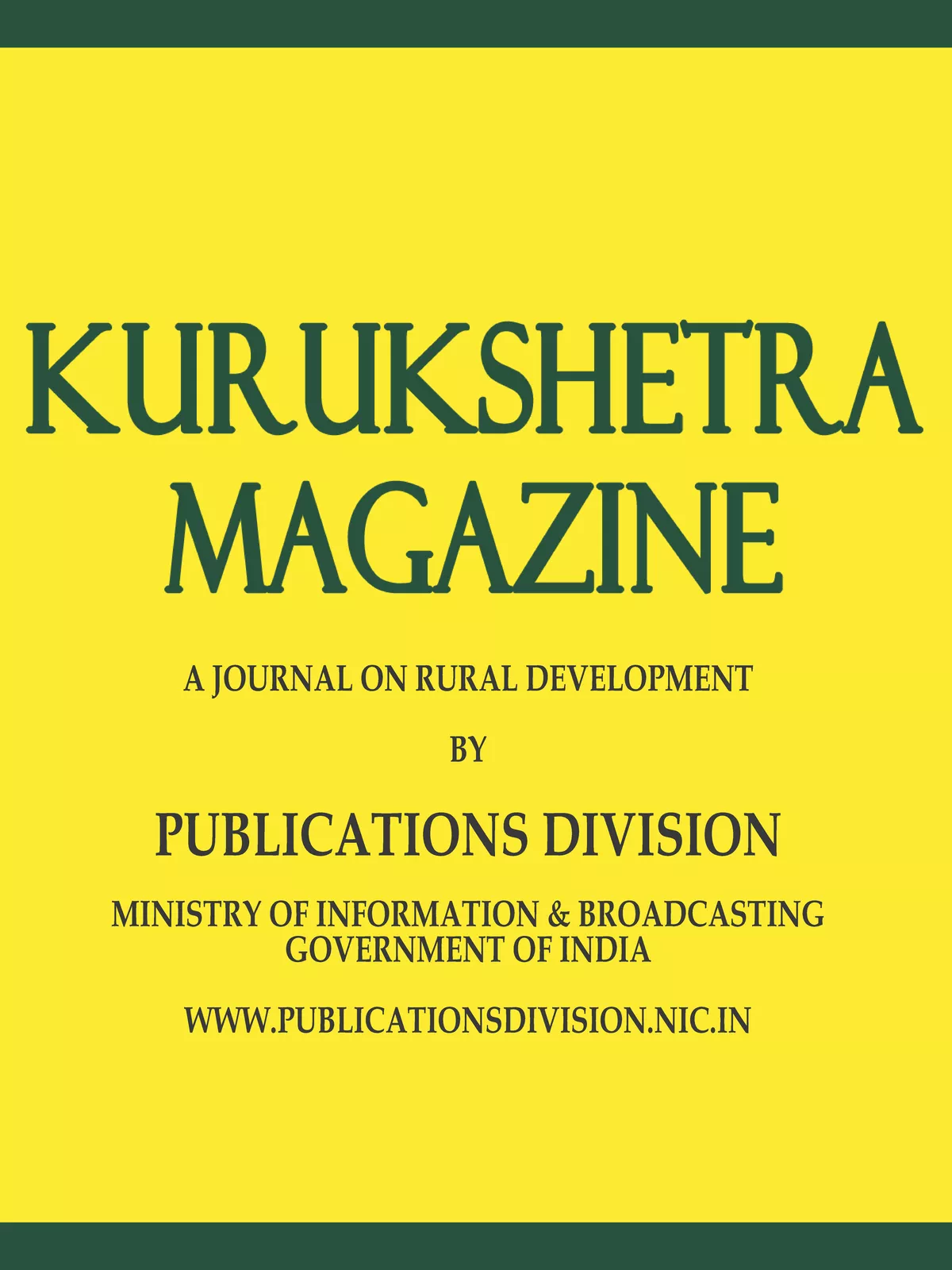 2nd Page of Kurukshetra Magazine April 2021 PDF