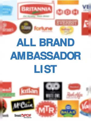 All Brand Ambassador List 2024